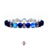 Pulseira Masculina Pedra Ágata Azul - Tigan 1