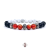 Pulseira Masculina Pedra Ágata Coralina - Tigan 1