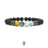 Pulseira Masculina Pedra Água Marinha Aquamarine